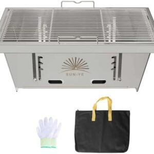 SUN-YE 折りたたみコンロ BBQグリル ステンレス製