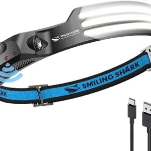 Smiling Shark 充電式 LEDヘッドライト 1個セット