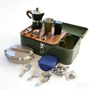 キャンプ用キッチンツールセット 2人用コーヒー仕様 18点
