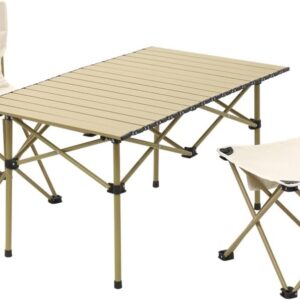 アウトドアテーブルチェアセット 95×55cm ベンチ 3点セット