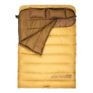 BISINNA キャンプ寝袋 二人用 シュラフ アウトドア 封筒型 4.2kg コンパクト 連結解体可能 春秋 夏用 丸洗い可能 家族用 車中泊 キャンプ用品 収納パック付き （190+30）x150