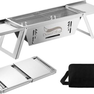 DesertFox 焚き火台 コンパクト 2-4人用 1台3役 ステンレス製