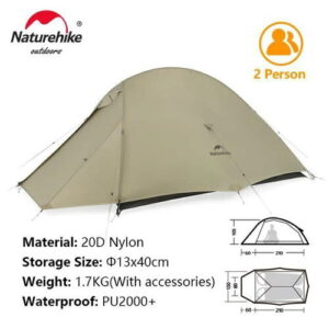 Naturehike CloudUp 2 アップグレードプロ 2 人用テント 20D 防水屋外キャンプハイキング超軽量 2 人カップル旅行テント