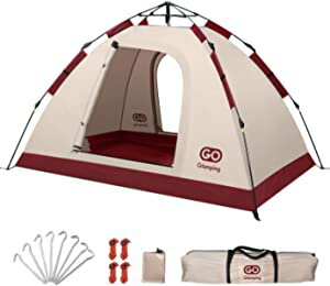 テント ワンタッチテント 1-2人用 キャンプ テント ソロキャンプ数秒簡易設営 【超簡単設営テント】二重層 通気 防水 蚊帳 防虫対策 耐水圧3000mm uvカット 軽量 コンパクトアウトドア キ