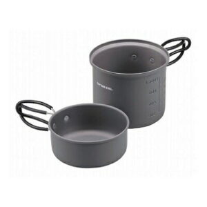 アルミ製 ソロ クッカーセット Mサイズ トレッカー UH-4107 クッカー 鍋 調理 1～2人用 目盛り付き ソロキャンプ 収納バッグ付き キャプテンスタッグ